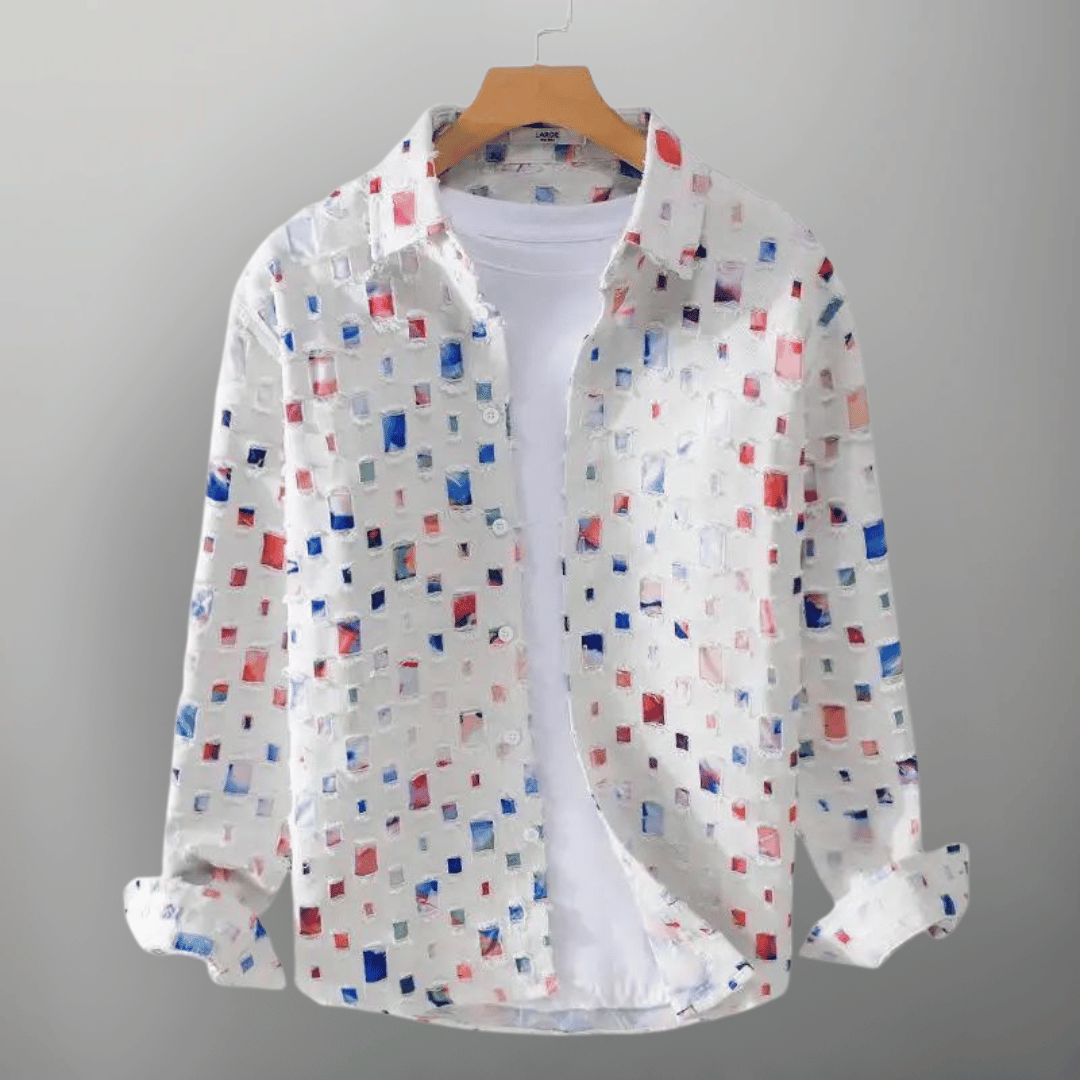 ALESSANDRO DENIM FRAYED SHIRT