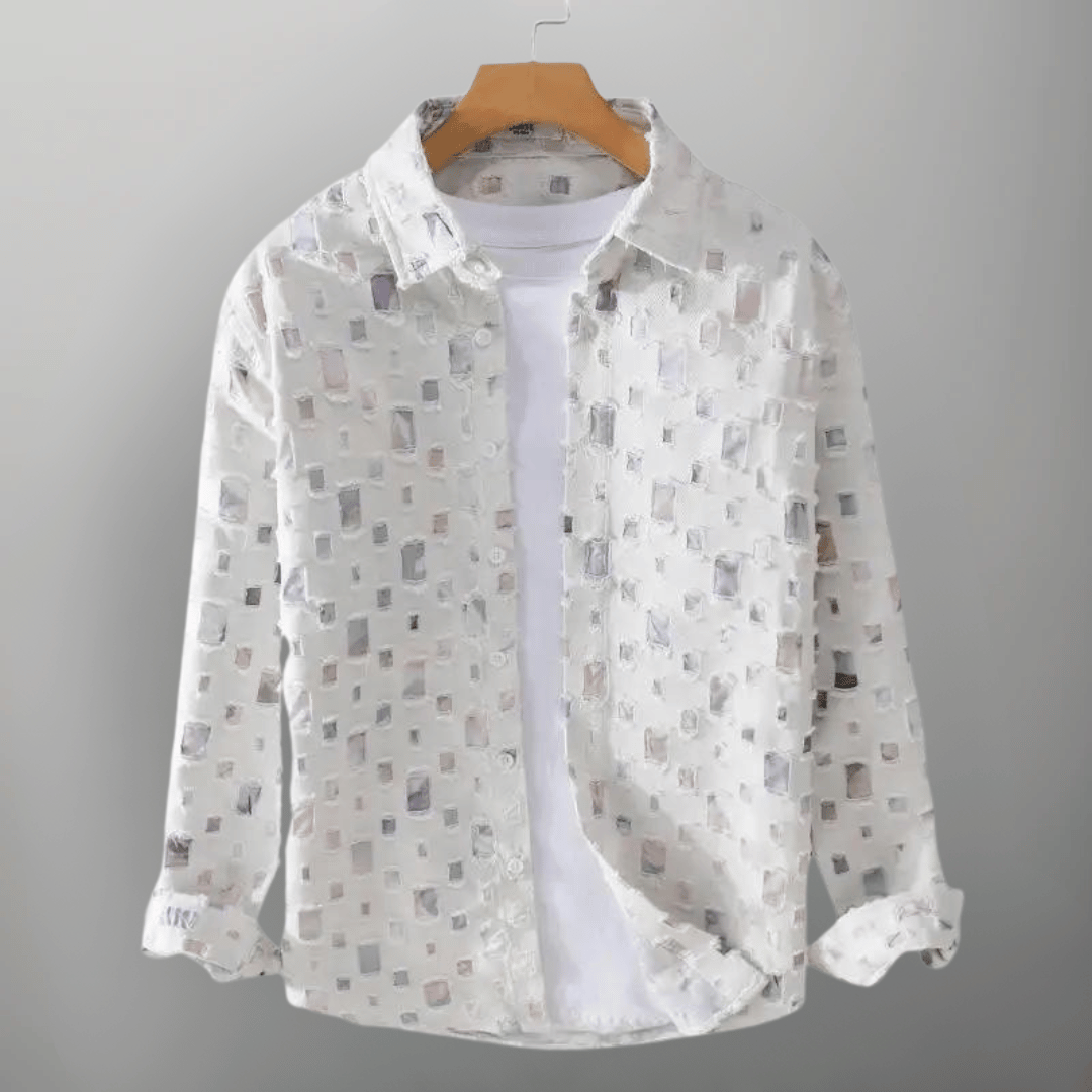 ALESSANDRO DENIM FRAYED SHIRT