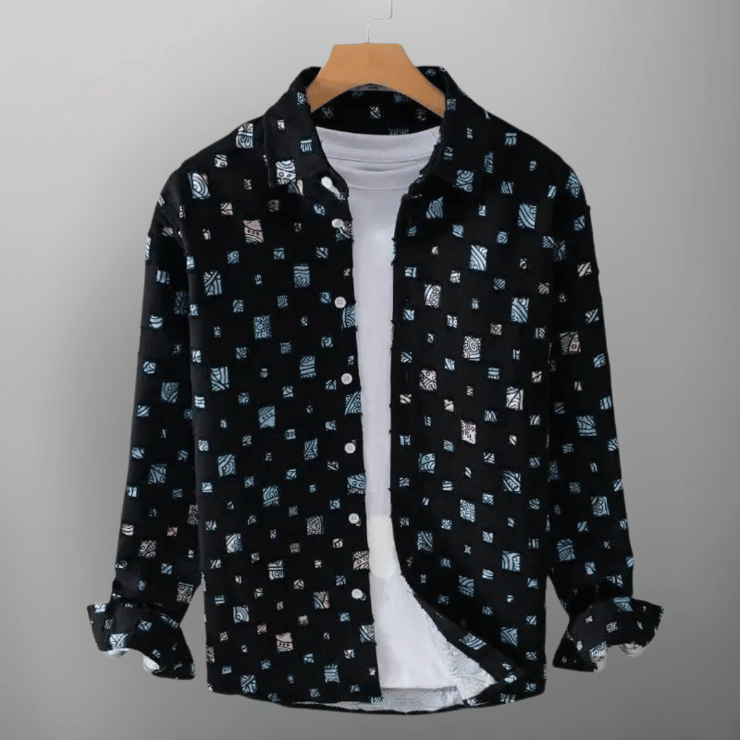 ALESSANDRO DENIM FRAYED SHIRT