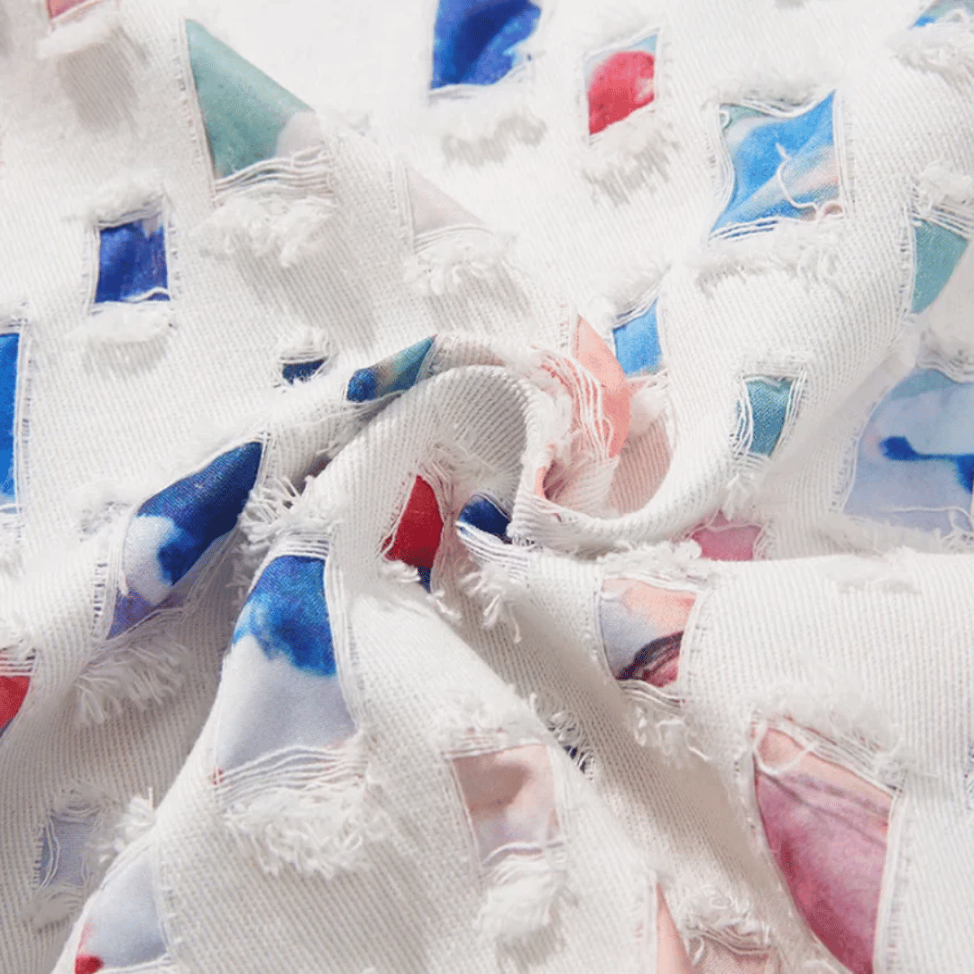 ALESSANDRO DENIM FRAYED SHIRT