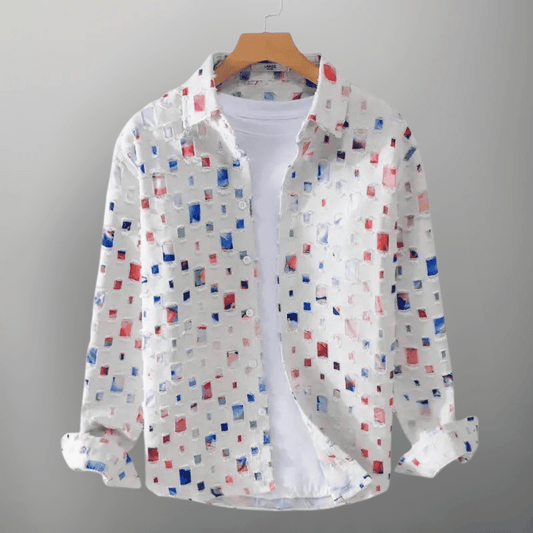 ALESSANDRO DENIM FRAYED SHIRT