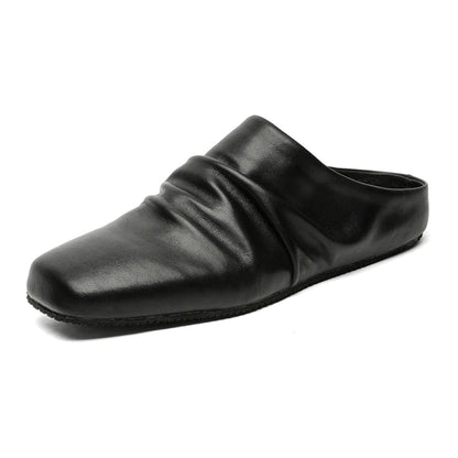 DRAPED LEATHER LOAFERS