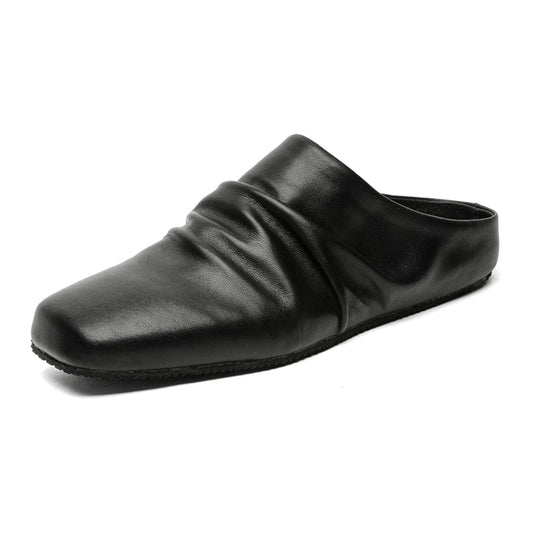 DRAPED LEATHER LOAFERS