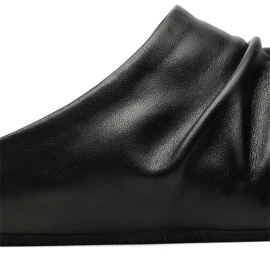 DRAPED LEATHER LOAFERS