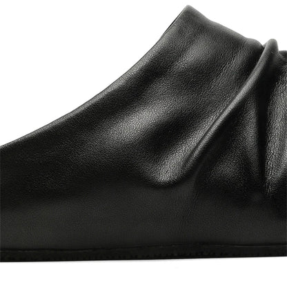 DRAPED LEATHER LOAFERS