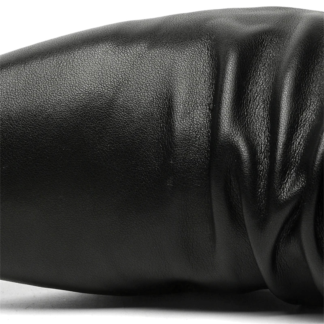 DRAPED LEATHER LOAFERS