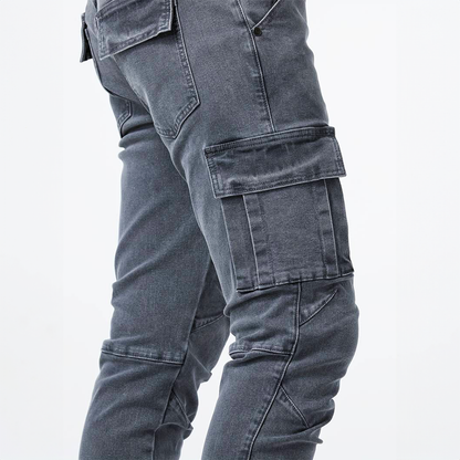 DENIM CARGO JEANS