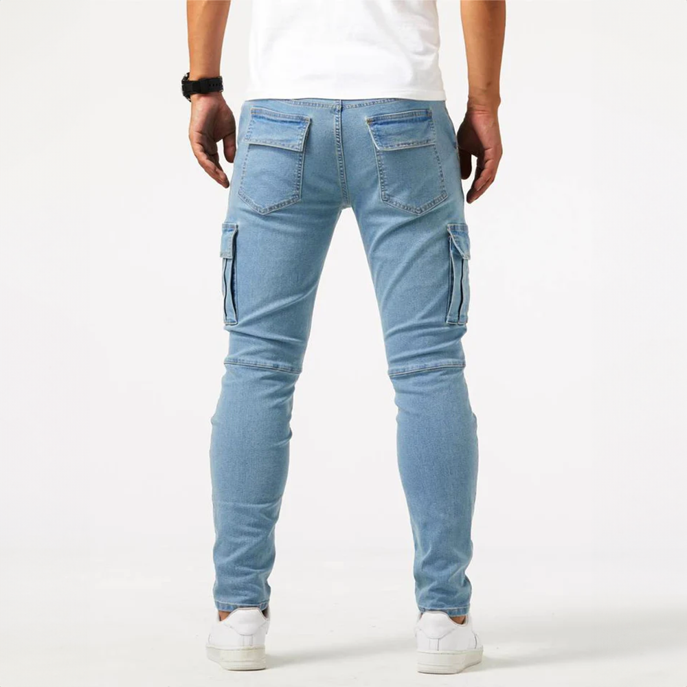 DENIM CARGO JEANS
