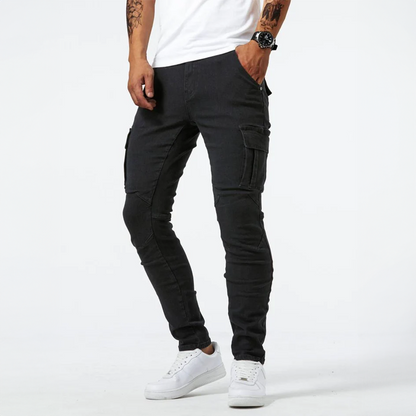 DENIM CARGO JEANS
