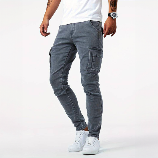 DENIM CARGO JEANS