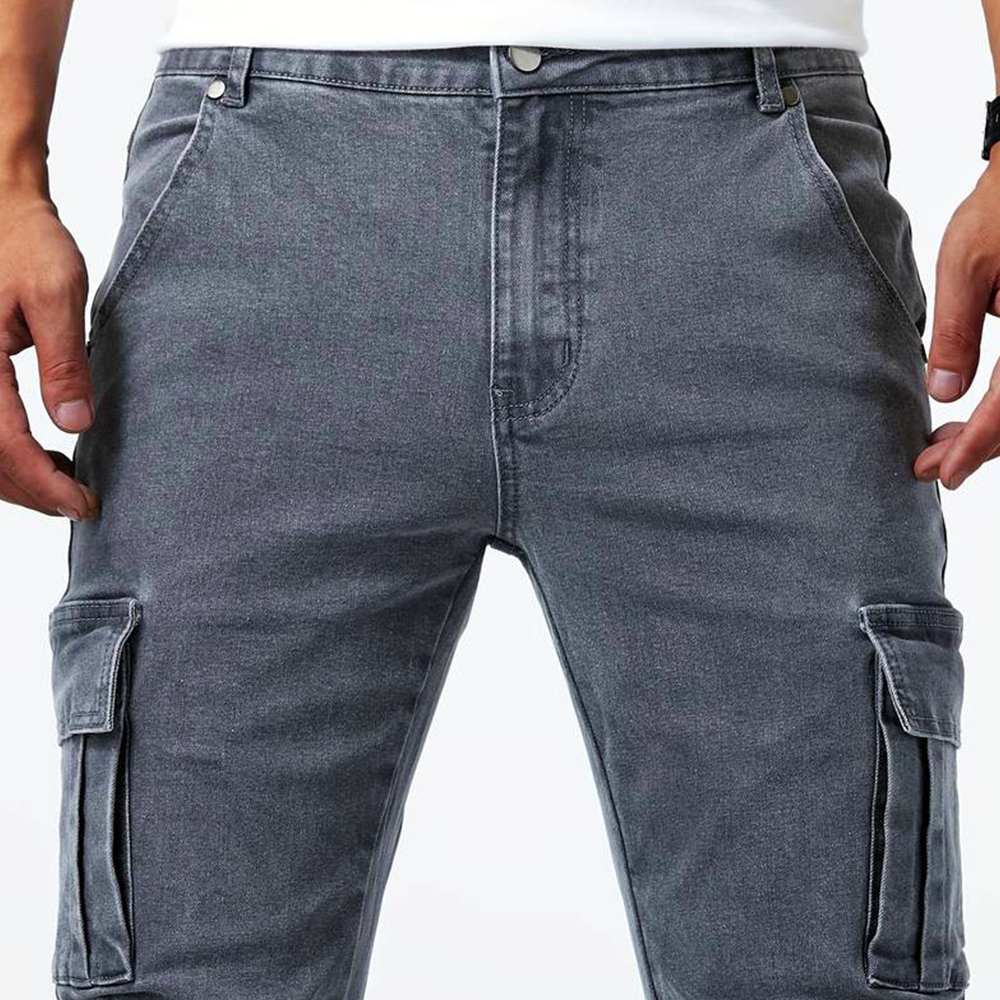 DENIM CARGO JEANS