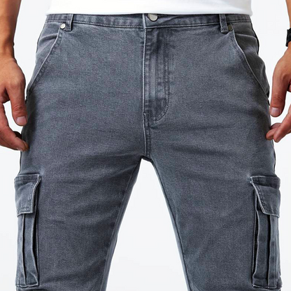 DENIM CARGO JEANS